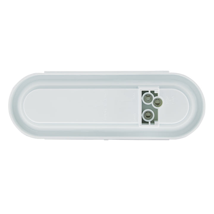 22 LED 6" Oval GloLight With Divider Bar Inner Design (Stop, Turn &amp; Tail) - Red LED/Red Insert (Bulk)