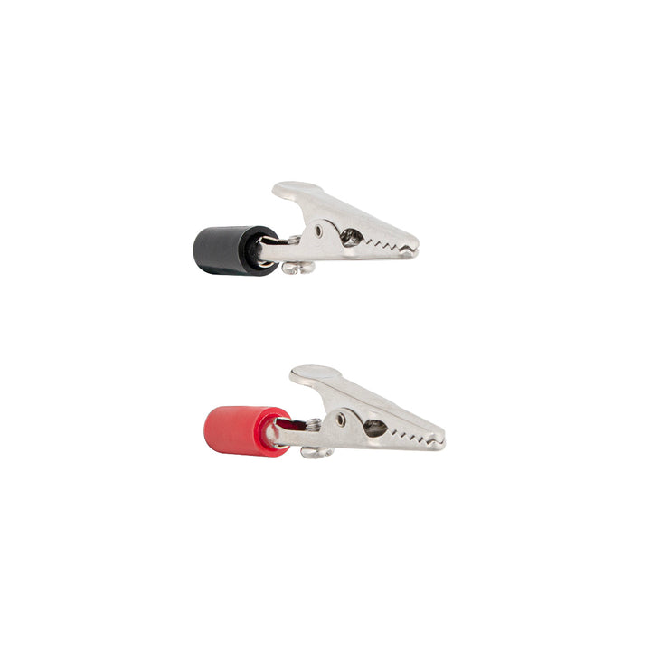 2" 10 Amp Alligator Test Clips w/ PVC Handles, 5Red/5Black (5-Pack)