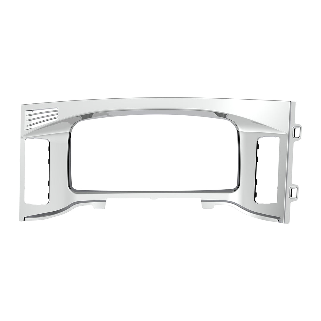 Chrome Plastic Center Dash Instrument Bezel For 2018-2023 Freightliner Cascadia