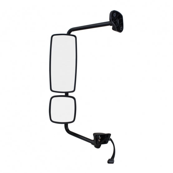 Chrome Mirror Assembly With Power Adjust &amp; Heated For Freightliner M2 - Driver