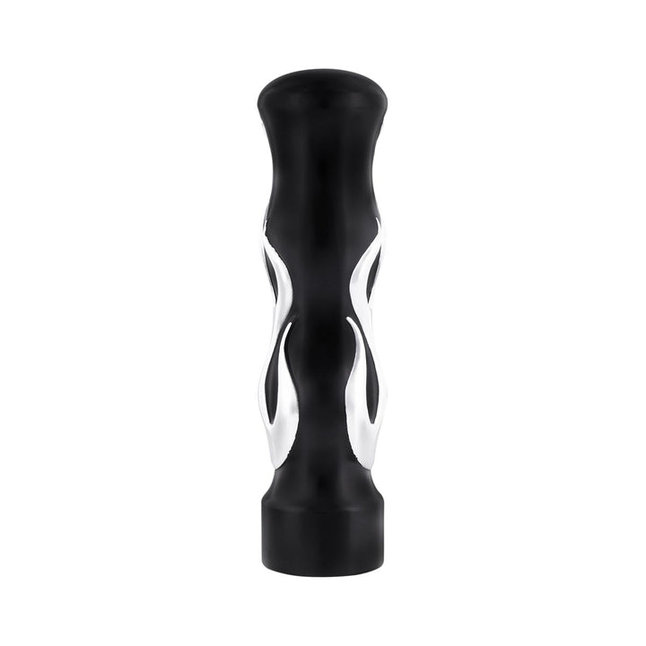 1/2" - 13 Thread On Flame Gearshift Knob - Black With Chrome Flame