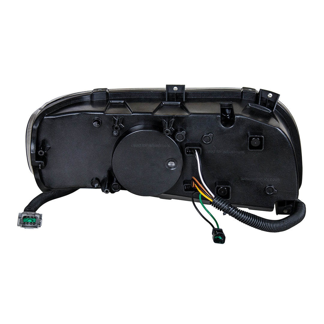 High Power LED "Blackout" Headlight With 16 LED Turn &amp; 57 LED Bar For 2008-2024 Peterbilt 389 - Driver