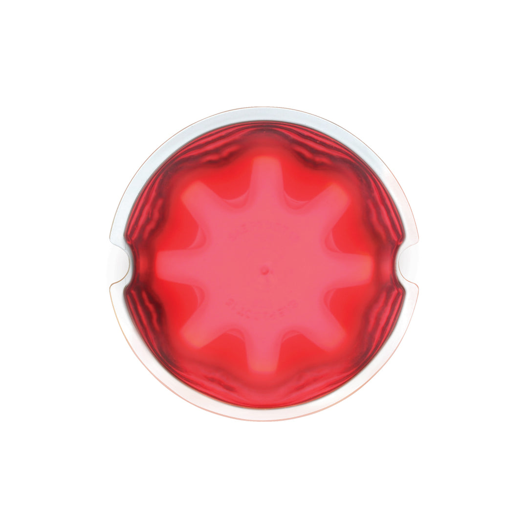 9 LED Dual Function GloLight Watermelon Cab/Auxiliary Light - Red LED/Clear Lens