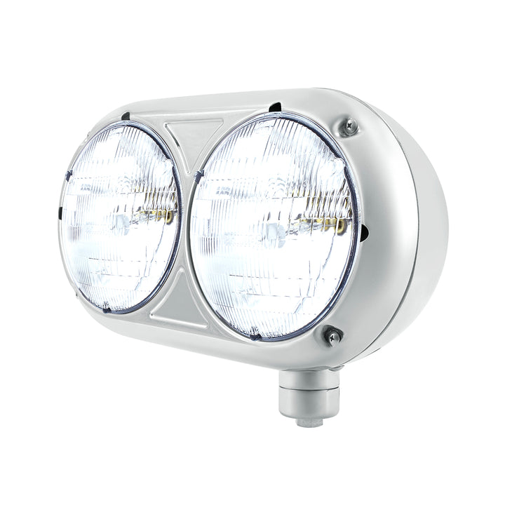 Headlight Assembly With Halogen Bulbs &amp; 304 Stainless Steel Housing For Peterbilt 359 - Passenger