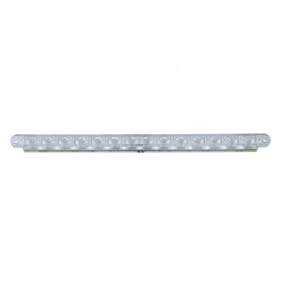 14 LED 12" Auxiliary Warning Light Bar Only - Amber LED/Clear Lens (Bulk)