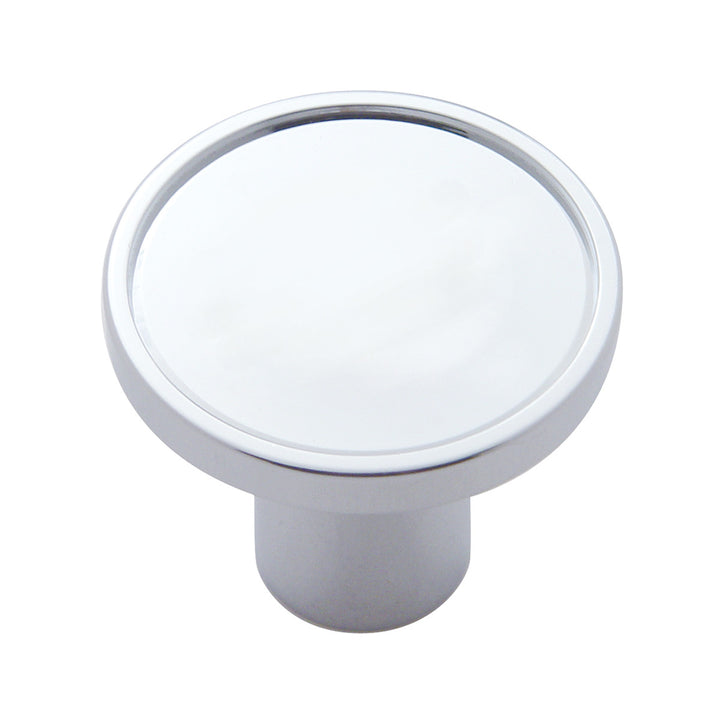 "Tractor" Chrome Aluminum Screw-On Air Valve Knob With Multi Color Glossy Sticker