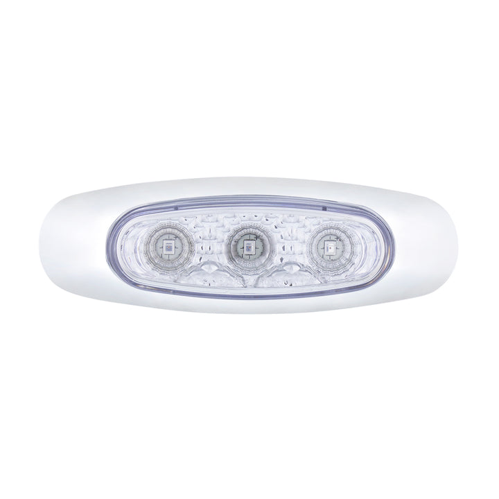5 LED Reflector Light (Auxiliary/Utility) With Side Ditch Light - Red LED/Clear Lens (Card)