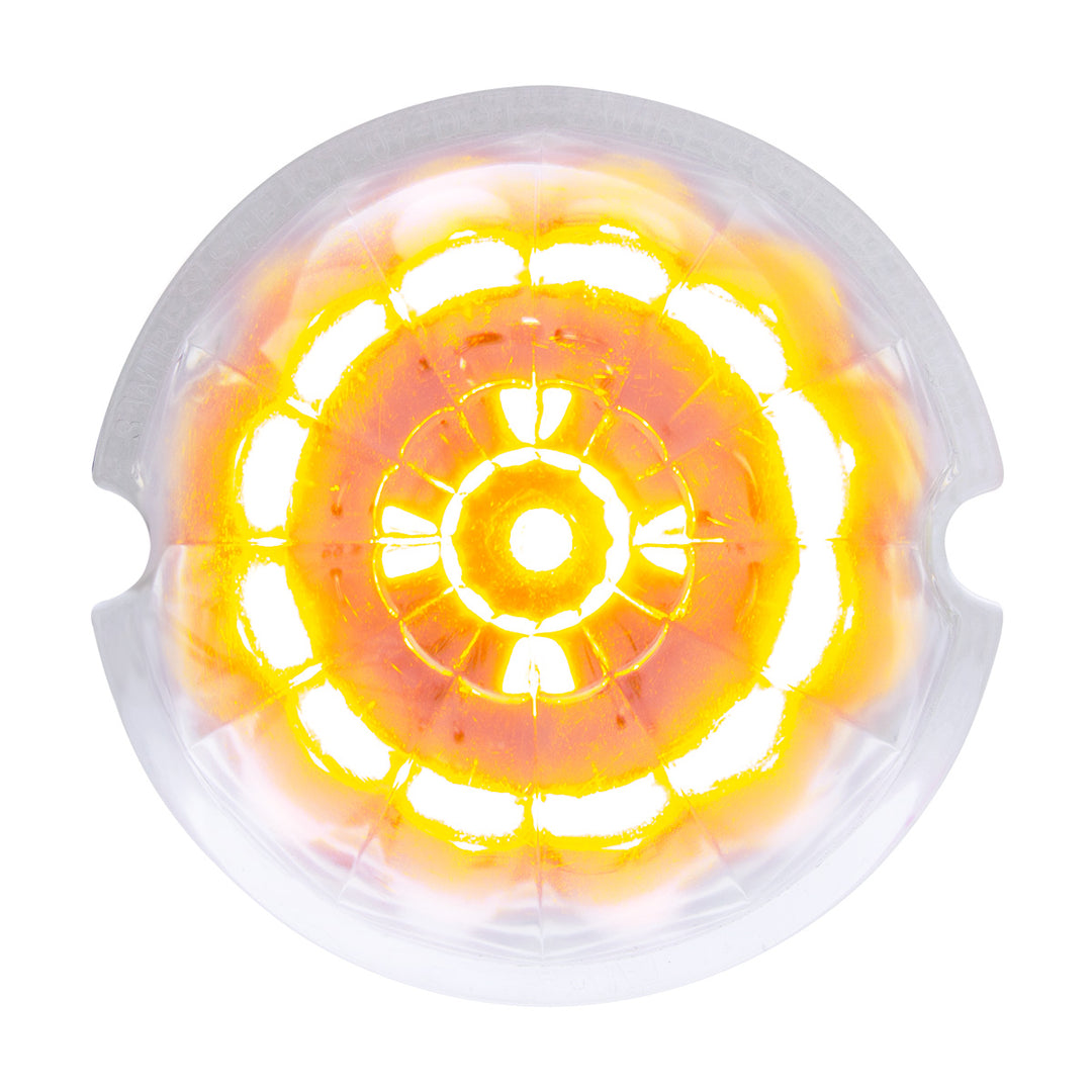 17 LED Watermelon Cab Light - Amber LED/Clear Lens (Bulk)
