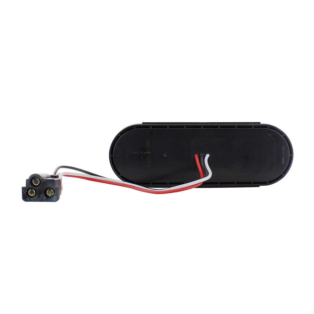 6 LED Oval Light (Stop, Turn &amp; Tail) - Red LED/Red Lens (Bulk)