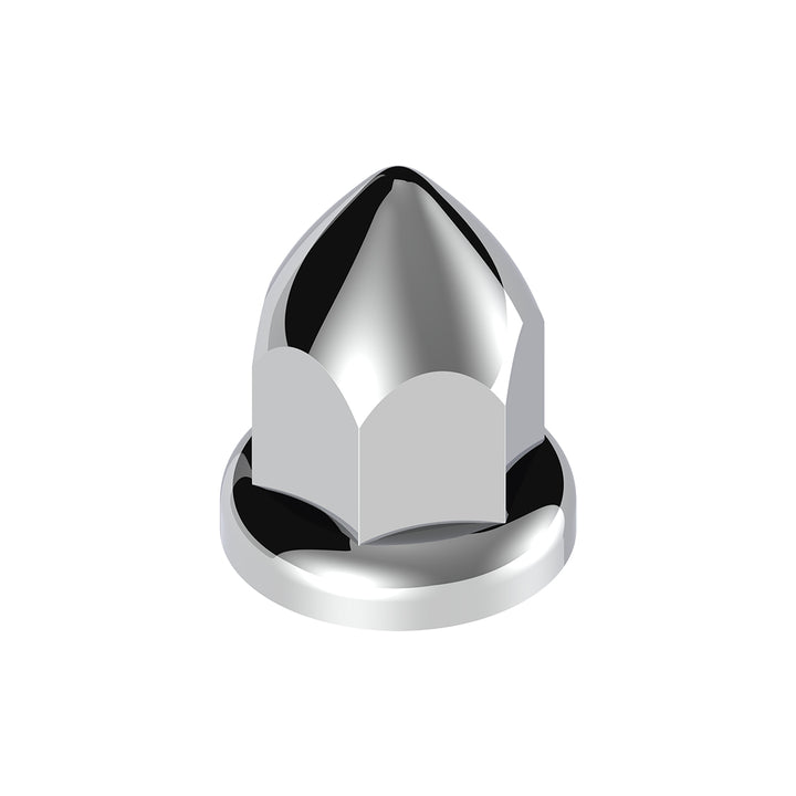33mm X 2-3/8" Chrome Plastic Bullet Nut Cover With Flange - Push-On (Bulk)