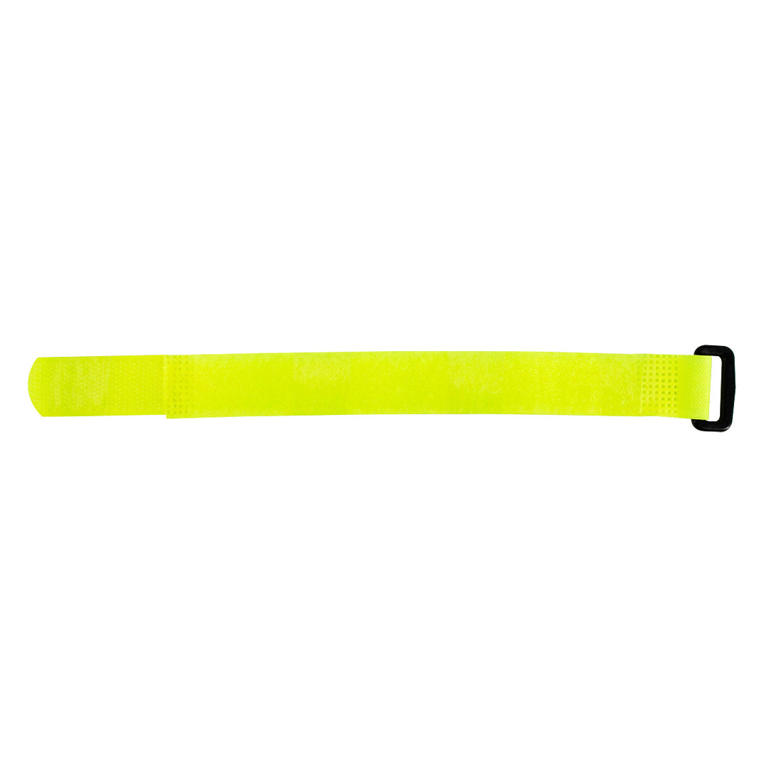 8" x 3/4" Neon Hook &amp; Loop Velcro Strip - Tie Fasteners with Buckle (8-Pack)