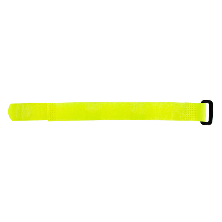 8" x 3/4" Neon Hook &amp; Loop Velcro Strip - Tie Fasteners with Buckle (8-Pack)