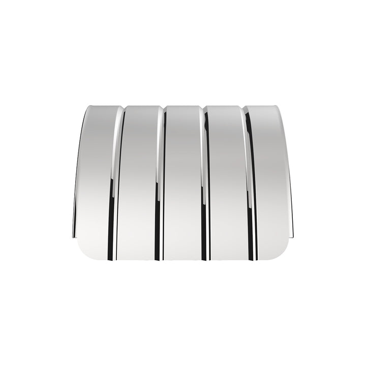 126" 430 Stainless Steel (18ga) Beaded Edge Ribbed Full Fender 54" Spread - SR Series (Pair)