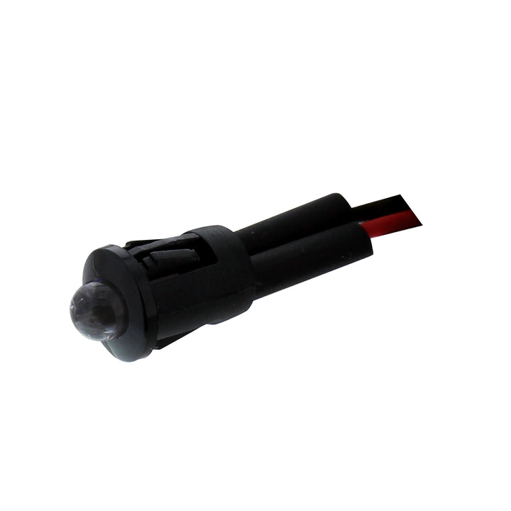 Single LED Snap - In Indicator Light - White/Clear (Bulk)