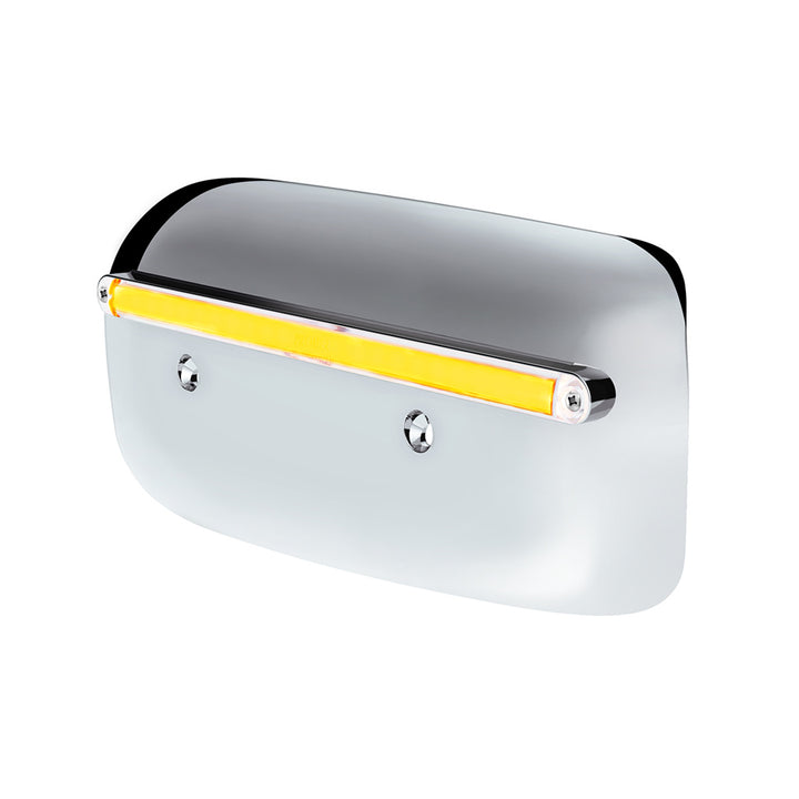 24 LED GloLight Rear Headlight Housing Cover For 2008-2023 Peterbilt 389 (Passenger) - Amber LED/Clear Lens