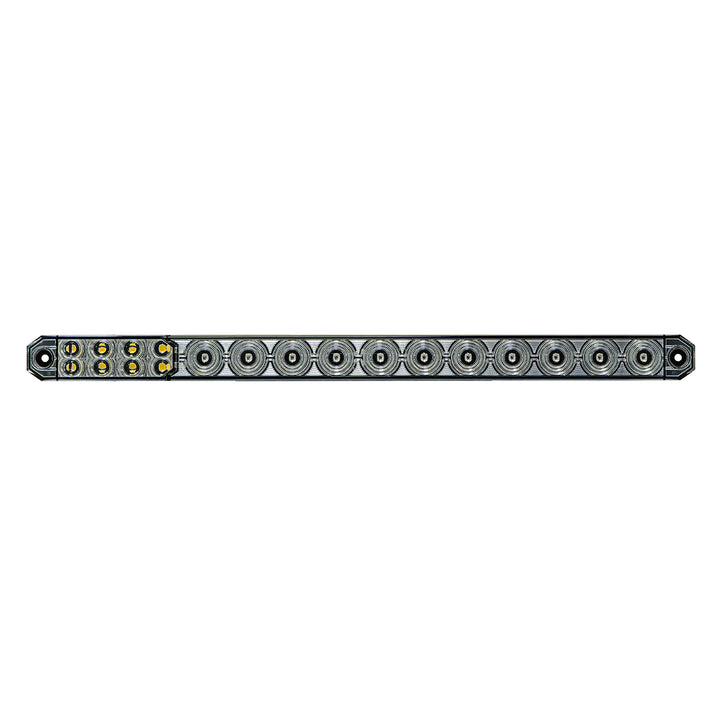 17" 27 LED Low Profile Light Bar (Stop, Turn &amp; Tail) With Back-Up Light - Red &amp; White LED/ Red &amp; Clear Lens
