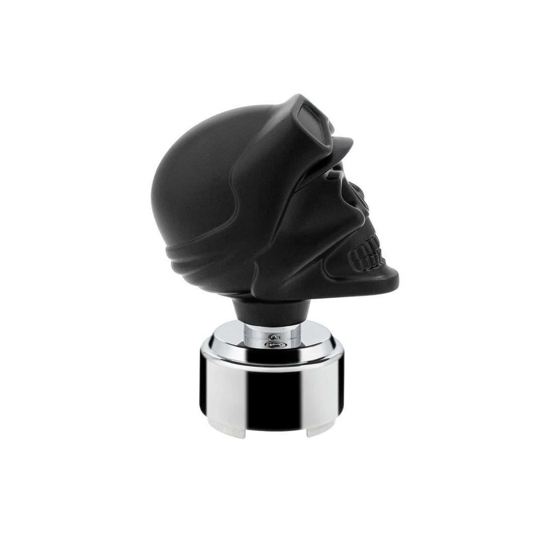 Thread-On Skull Biker Shift Knob &amp; Adapter For Eaton Fuller Style 9/10 Shifter - Black