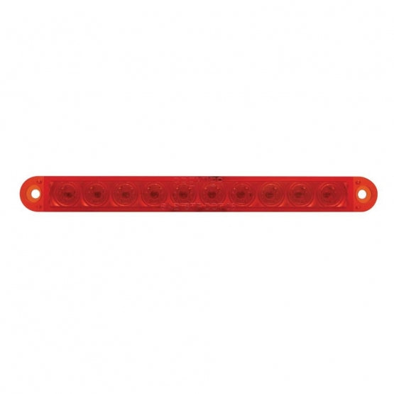 10 LED 6-1/2" Light Bar Only (Stop, Turn &amp; Tail) - Red LED/Red Lens (Bulk)