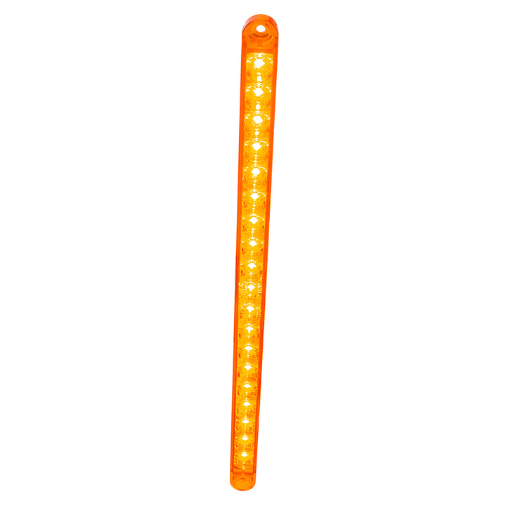 19 LED 12" Reflector Turn Signal Light Bar - Amber LED/Amber Lens (Bulk)