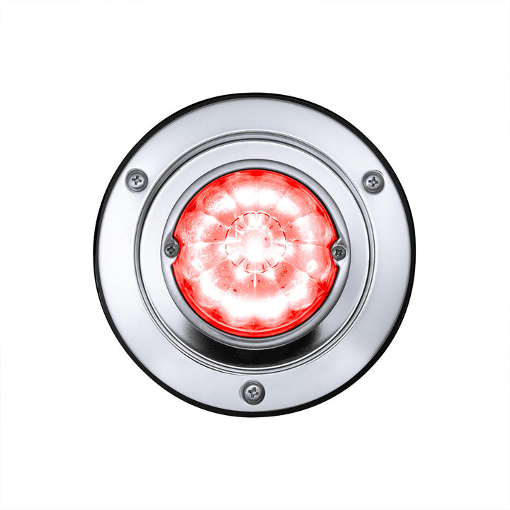 17 LED Dual Function Watermelon Light Sleeper Bunk Kit With 304 Stainless Steel Bezel - Red LED/Red Lens