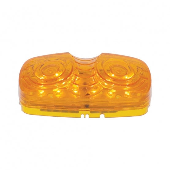 12 LED 4" x 2" Rectangular Light (Clearance/Marker) - Amber LED/Amber Lens (Bulk)