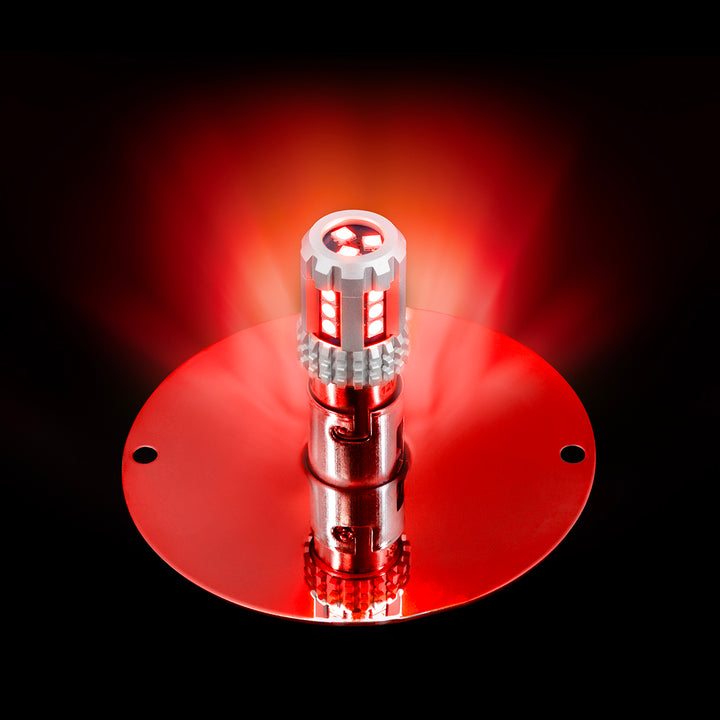 UltraBurst Glass Watermelon Flush Mount Kit With 18 LED Bulb - Red LED/Clear Lens