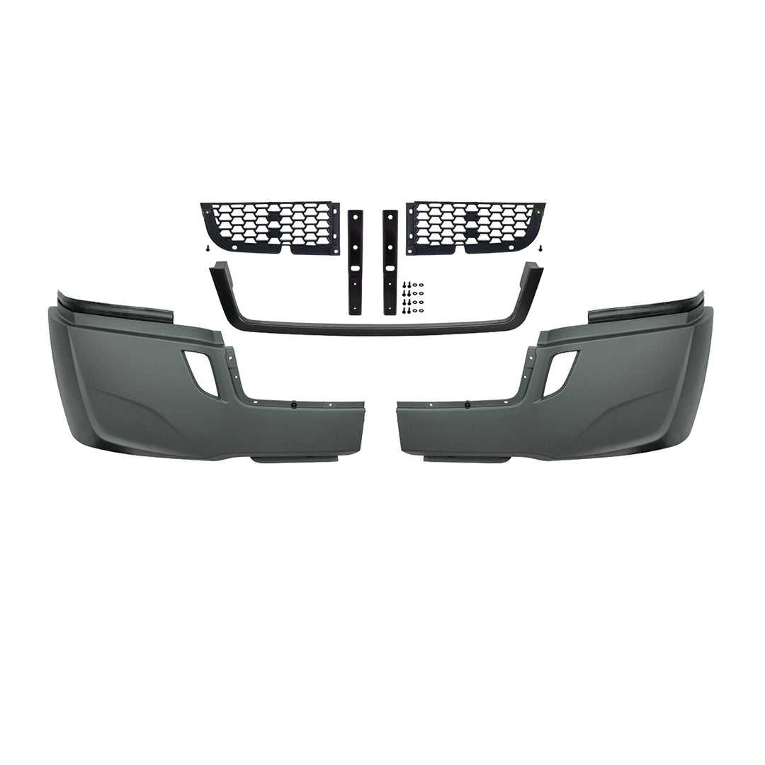 5 - Piece Bumper Kit Without Fog Light Opening For 2018-2024 Freightliner Cascadia