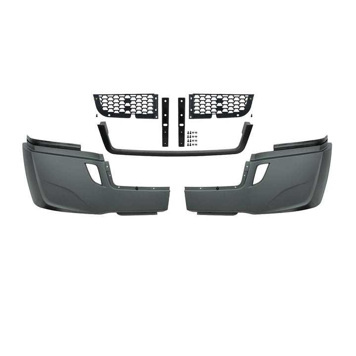 5 - Piece Bumper Kit Without Fog Light Opening For 2018-2024 Freightliner Cascadia