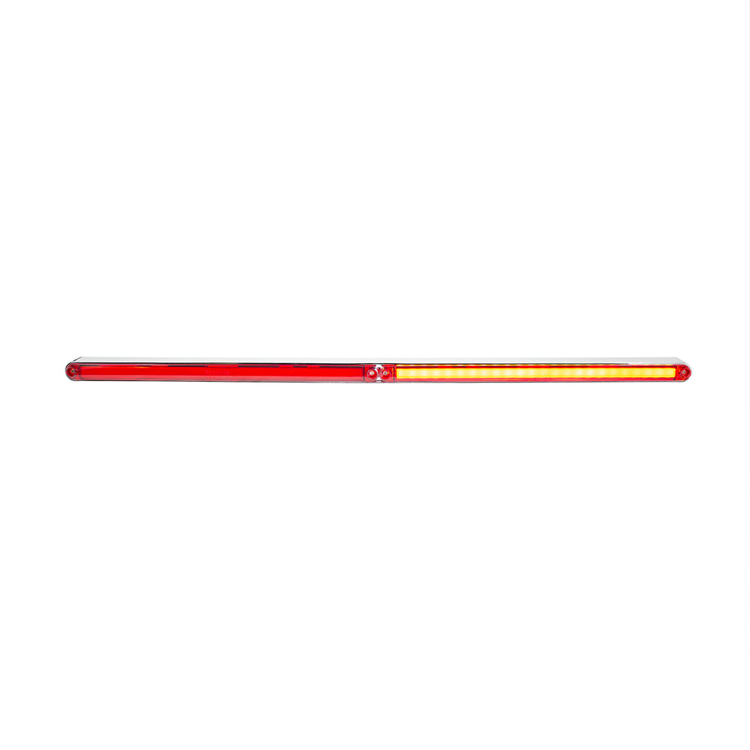 Dual 24 LED Dual Function 12" GloLight Bar With Bezel - Red LED/Red Lens