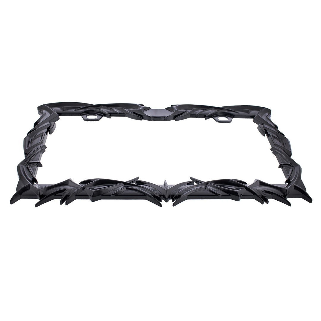 Tribal Flame License Plate Frame - Black
