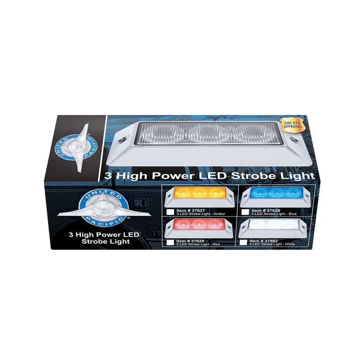 3 High Power LED Warning Light - Amber LED