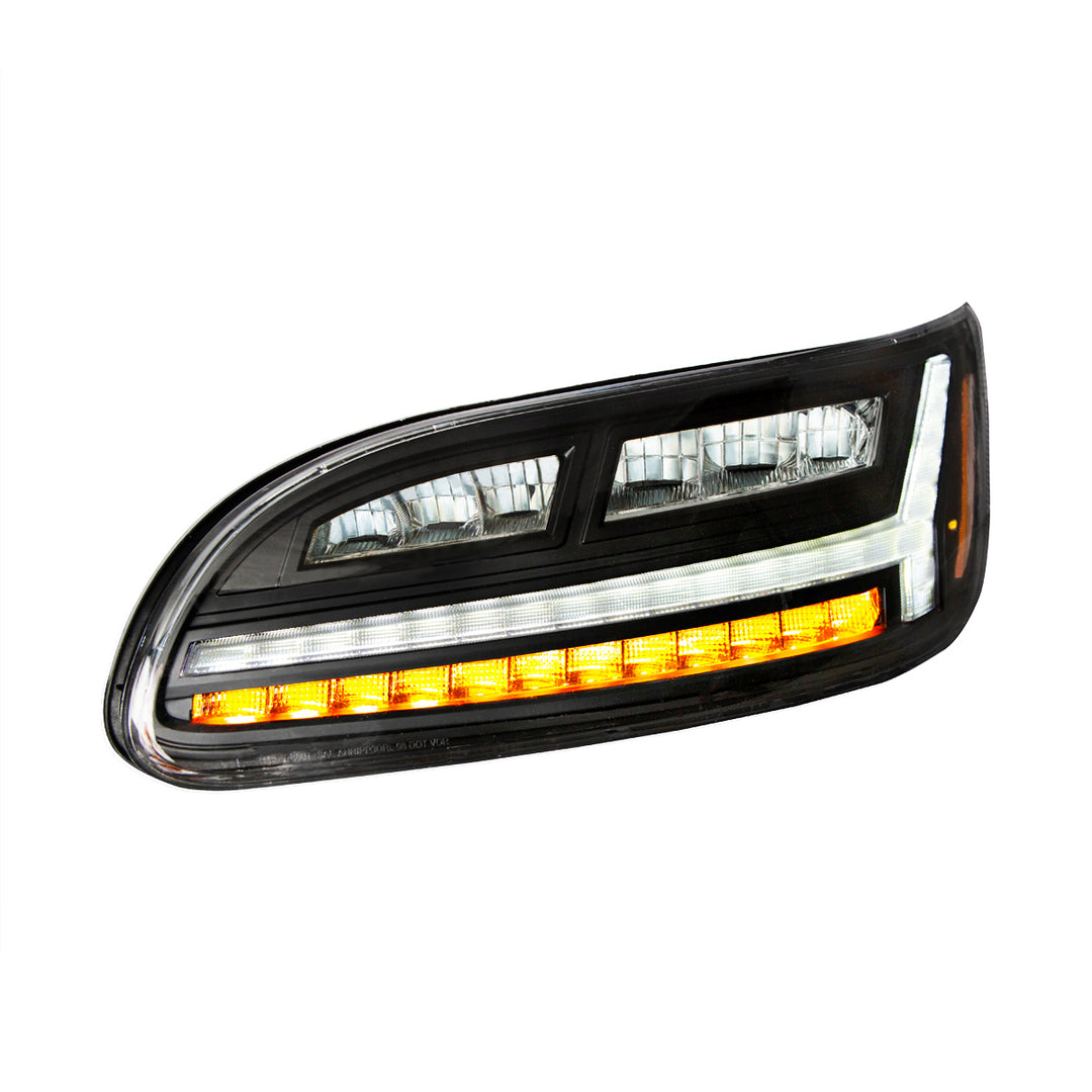 Blackout 6 LED Headlight For Peterbilt 386 (2006-2016) &amp; 387 (2000-2011) - Driver