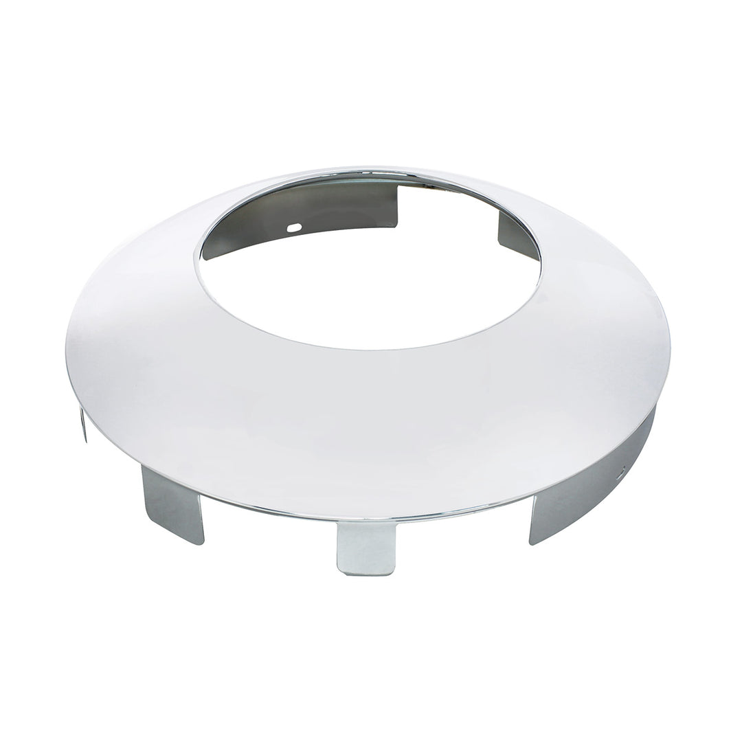 Universal Chrome Front Hubcap With Hubometer Hole - 1" Lip