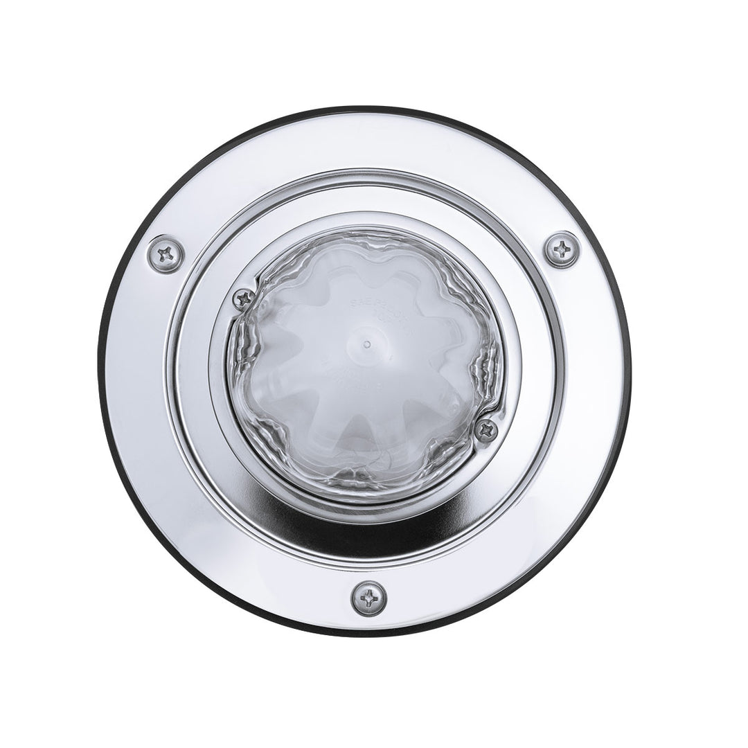 9 LED Dual Function GloLight Watermelon Sleeper Bunk Kit With 304 Stainless Steel Bezel - Red LED/Clear Lens