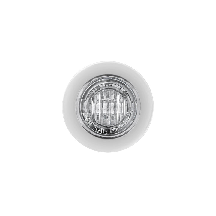 2 LED 3/4" Mini Dual Function Double Fury Light (Clearance/Marker) - Amber &amp; Green LED/Clear Lens