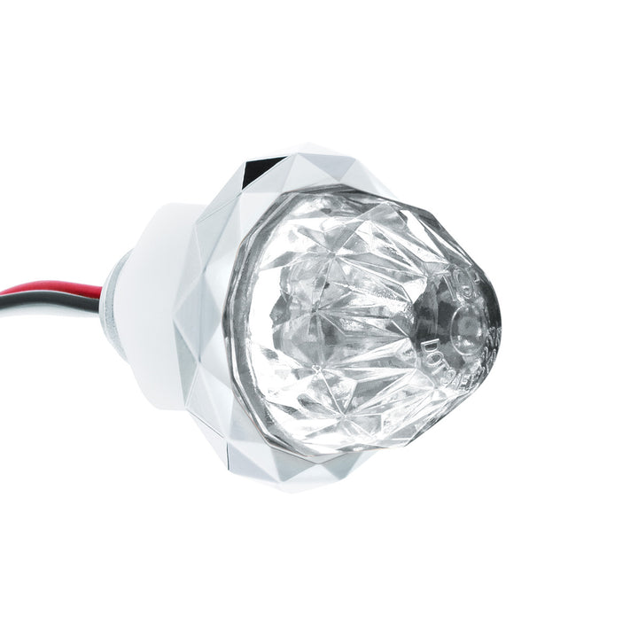2 LED Dual Function Mini Crystal Watermelon Light (Clearance/Marker) - Amber LED/Clear Lens