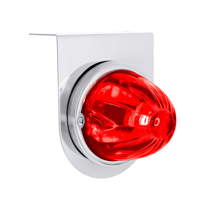 UltraBurst Glass Watermelon Light With Stainless Steel Light Bracket Kit - Red LED/Red Lens