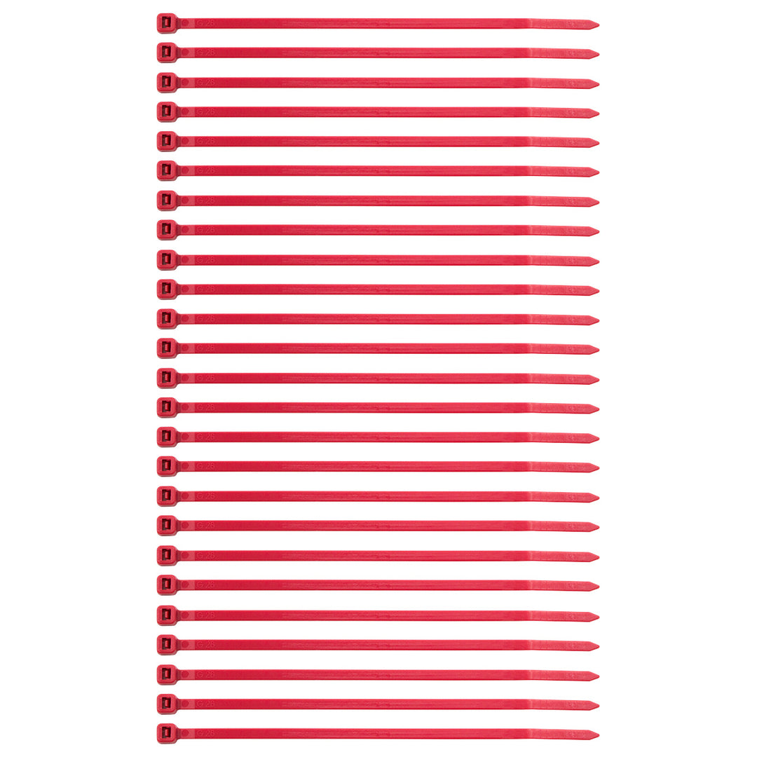 5.5" Red Nylon Cable Zip Ties 40 Lbs (25-Pack)