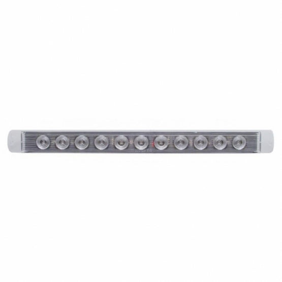 11 LED 17" Light Bar Only (Stop, Turn &amp; Tail) - Red LED/Clear Lens (Bulk)