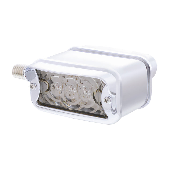 6 LED Single Function Double Face Light W/Visor - Horizontal Mount - Amber &amp; Red LED/Clear Lens