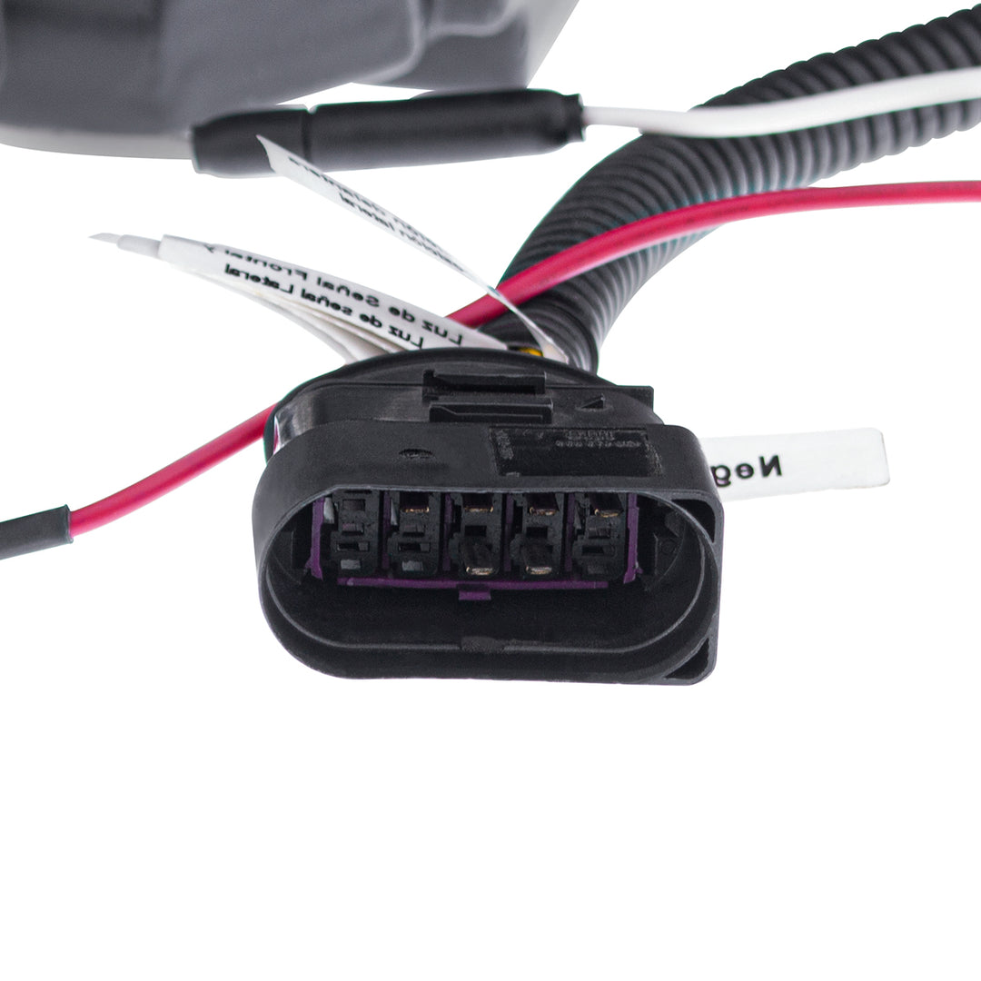 Chrome LED Headlight With Sequential Turn Signal &amp; Position Light Bars For 2008-17 Kenworth T660 - Driver