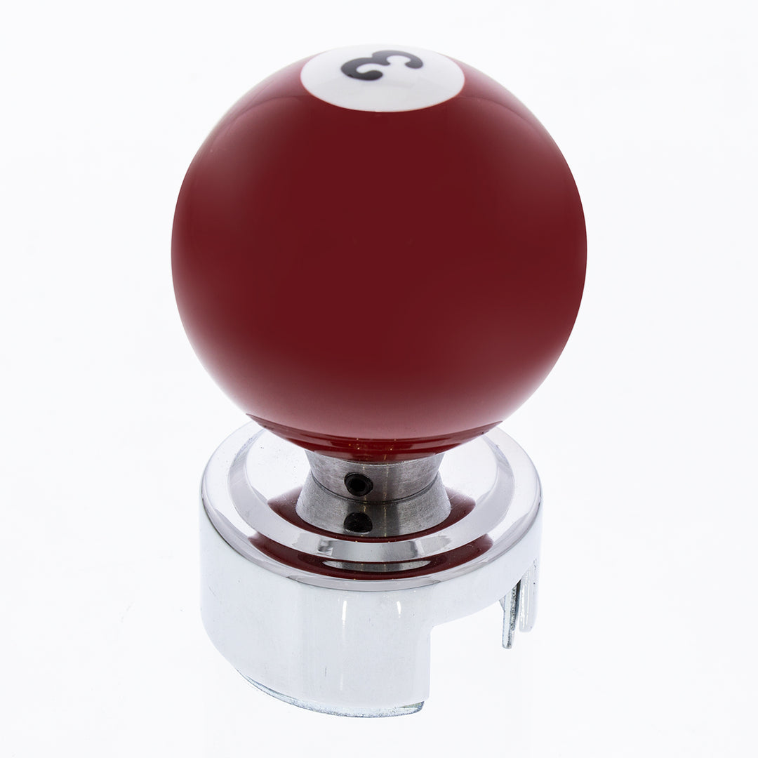 Number 3 Pool Ball Gearshift Knob For 13/15/18 Speed Eaton Style Shifters