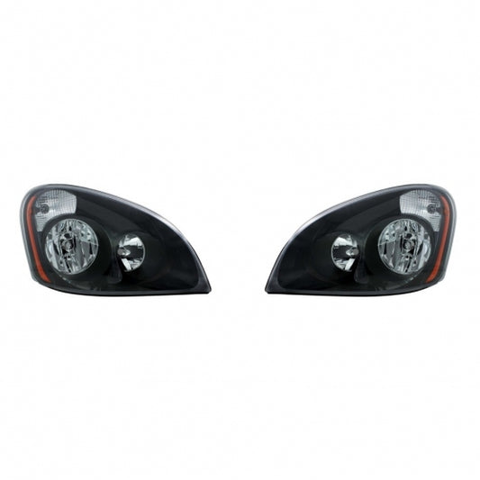 "Blackout" Headlight Set For 2008-2017 Freightliner Cascadia (Pair)