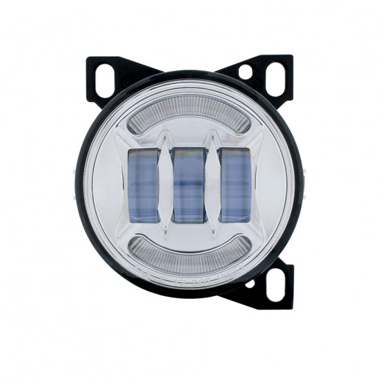 18 LED Fog Light With LED Light Bar For Peterbilt 579 (2012-2021) &amp; Kenworth T660 (2007-2017) - Chrome