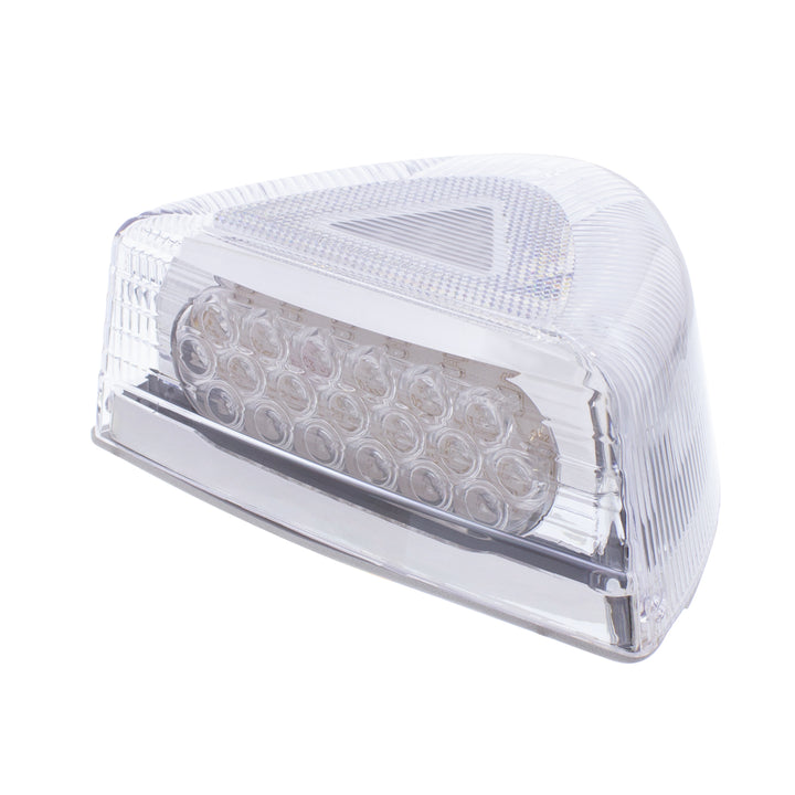 37 LED Turn Signal Light With Chrome Base For 1987-2007 Peterbilt 379/378/357 - Amber LED/Clear Lens