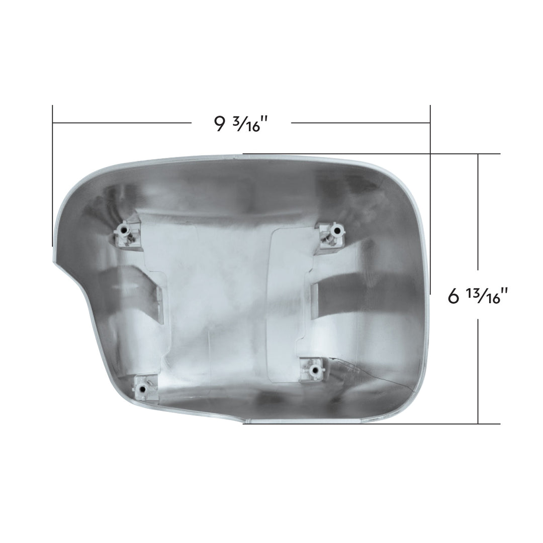 Chrome Plastic Hood Mirror Cover For 2018-2025 Freightliner Cascadia - Driver