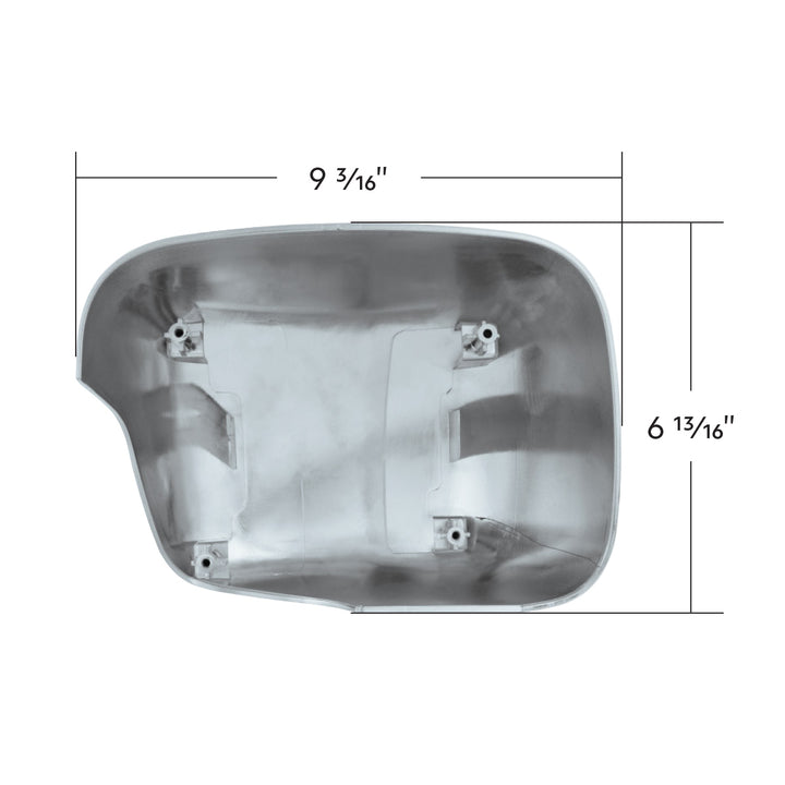 Chrome Plastic Hood Mirror Cover For 2018-2025 Freightliner Cascadia - Driver