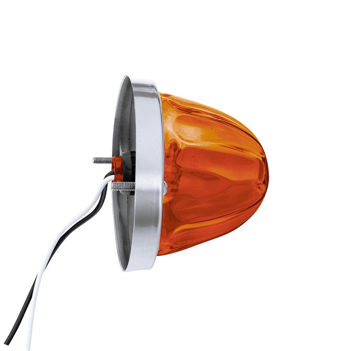 Glass Watermelon Light Kit With LED Light - Amber LED/Dark Amber Lens