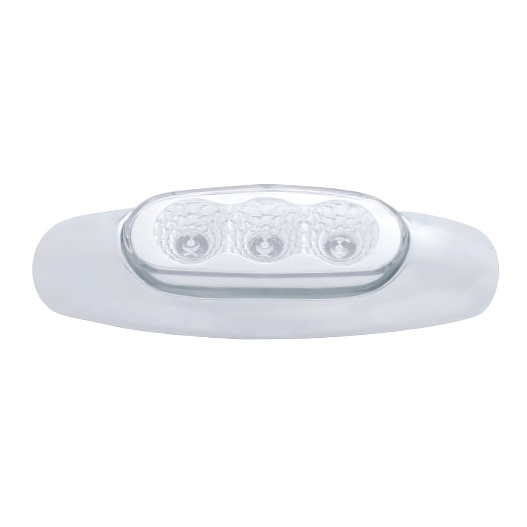 3 LED Reflector Light (Clearance/Marker) - Amber LED/Clear Lens (Bulk)