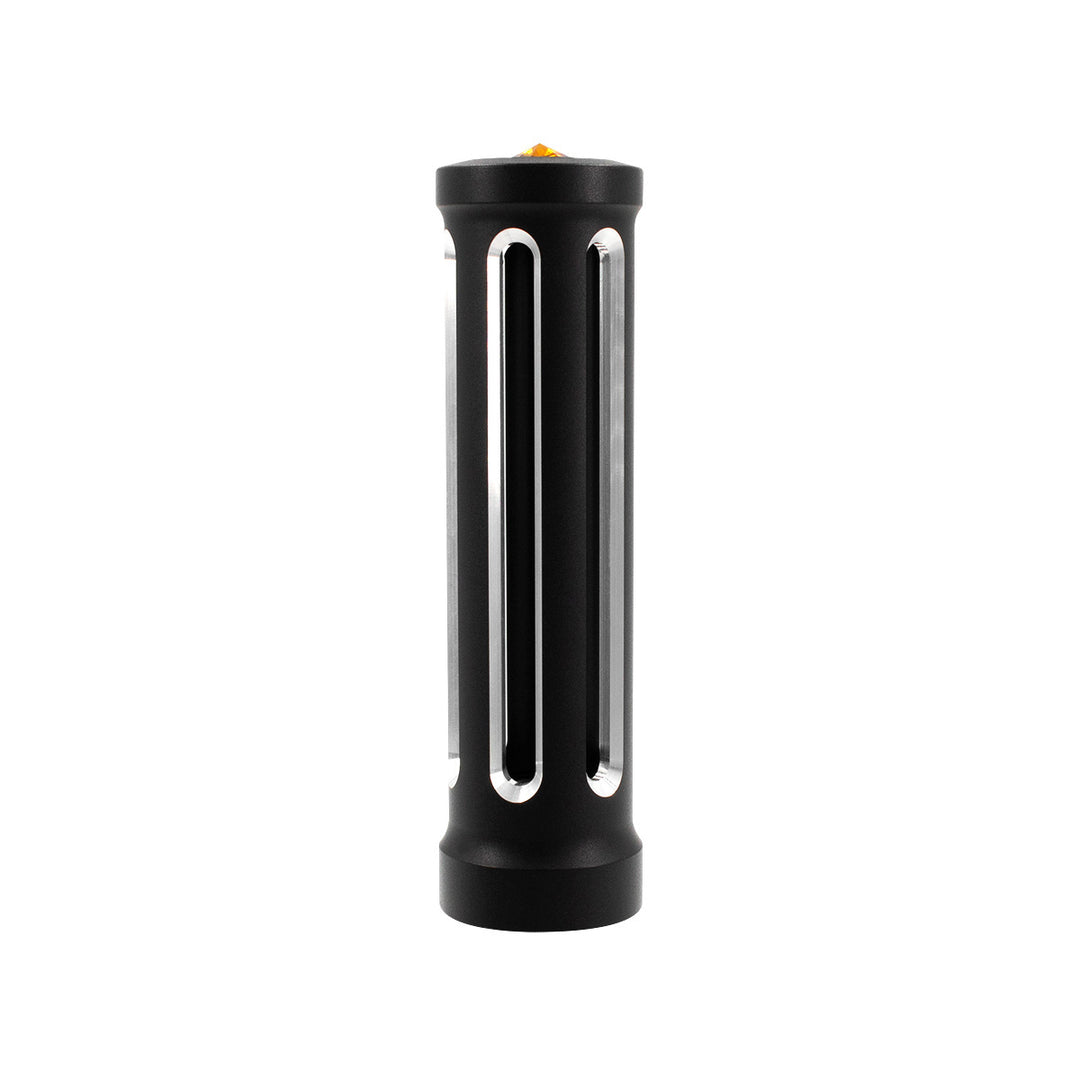 M30 x 3.5 Thread-On Sonoma Style Gearshift Knob - Amber Crystal/Matte Black